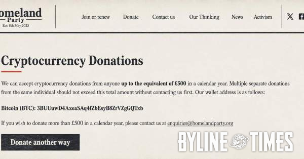 Far-Right Homeland Party's Crypto Donations Revealed