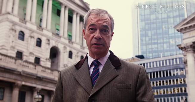 Nigel Farage-Backed Bitcoin Firm to Buy Gold Dealer That Paid Him £685,500