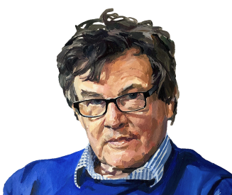 Peter Oborne portrait, by Alex Chamberlain